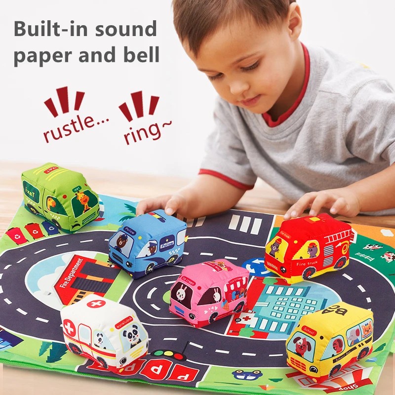 Мягкий набор игрушек-автомобил – обзор и цена Play Mat